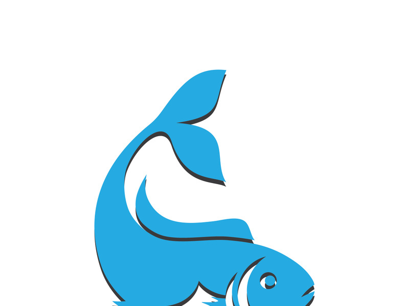 Fish logo template. Creative vector symbol