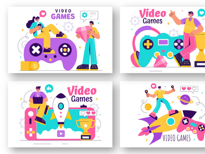 13 Video Games Illustration