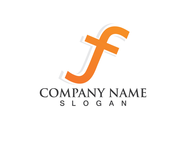 F Logo and symbol vector icon
