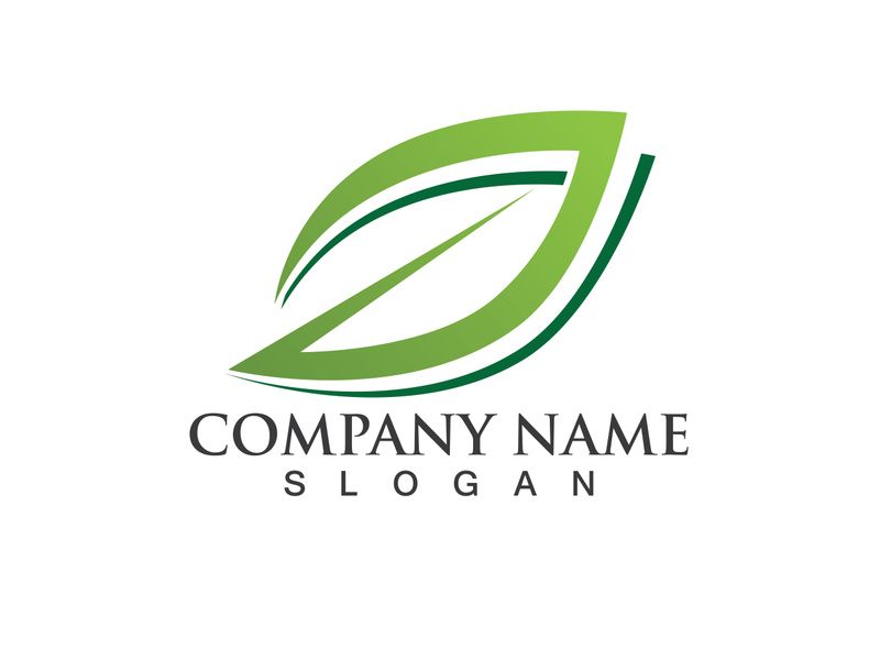 Eco leaf green logo vector