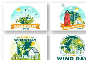 12 Global Wind Day Illustration