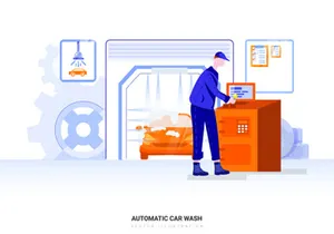 [Part 29] Car Service Vector Scenes