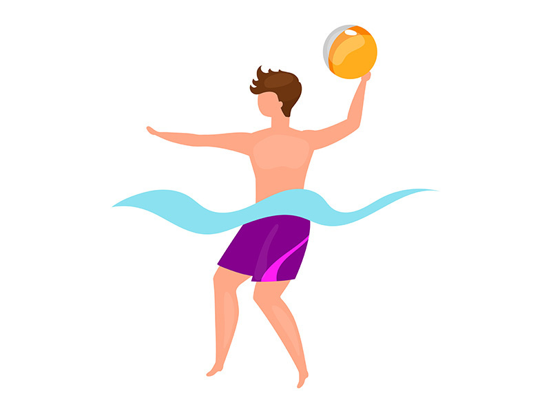 Volleyball flat vector illustration