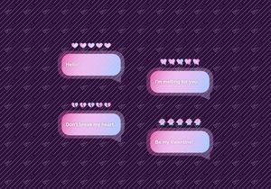 Valentine's Day Text Bubbles Ui UX Design