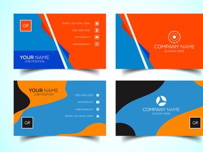 Double-sided creative and modern business card template. Vector illustration