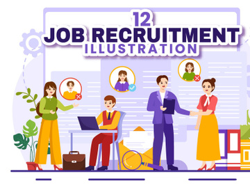 12 Job Recruitment Illustration preview picture