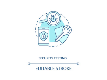 Security testing concept icon preview picture