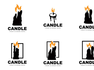 Candle Logo Vector Desain preview picture