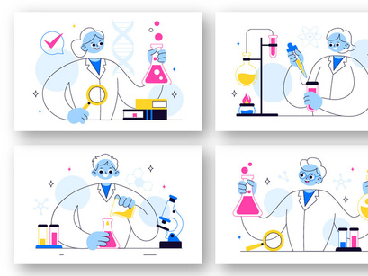 10 Scientific Experiments Illustration