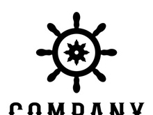 The cruise logo,ship steering logo, boat, yacht, rope, maritime, anchor. Logo for business, sailor, sailing, tourism