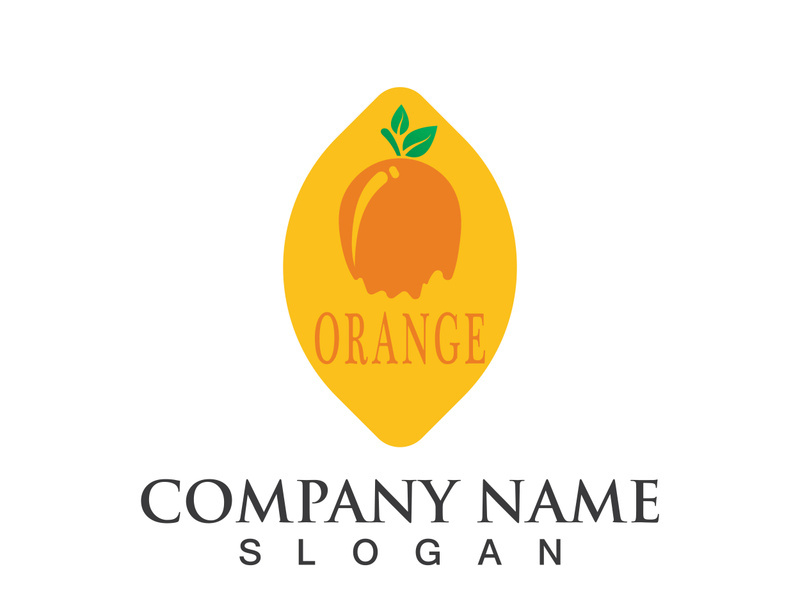 Orange logo design Vector icon illustration design