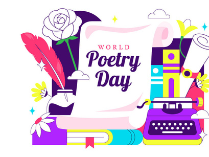 10 World Poetry Day Illustration
