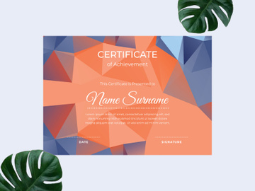 Modern certificate design template preview picture