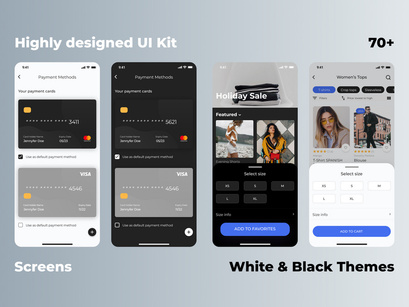 Modern and stylish e-commerce shopping APP application UI kit