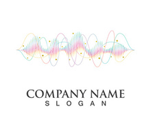 Sound waves vector illustration design template