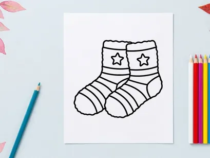 Par de meias de Natal com estrelas para presente festivo ou comemoração