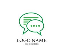 Speech bubble icon logo template vector illustration