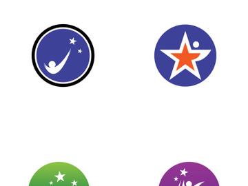 People star logo design to achieve a success or dream. preview picture