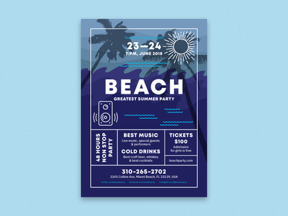 Beach Poster Template