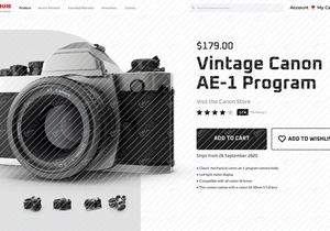 Web Design UI Kit Product Page Template - Vintage Camera