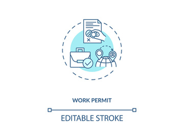 Work permit concept icon preview picture