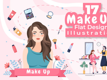 17 Make Up Cosmetics Collection Illustration preview picture