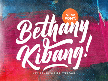 Bethany Kibang - Bold Script Font preview picture
