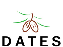 Date palm fruit plant logo design with leaves,seeds and date palm tree isolated background exotic organic plant.