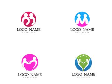 Adoption children community and family care logo preview picture