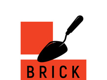 creative brick logo designs for buildings, architectural buildings, civil engineering, building materials shops