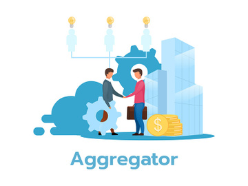 Aggregator flat vector illustration preview picture
