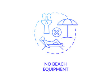 No beach equipment concept icon preview picture