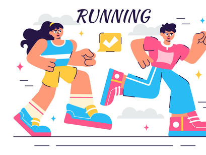 10 Jogging and Running Illustration