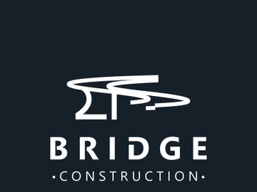 Minimalist Bridge logo suitable for building and construction workers vector design preview picture
