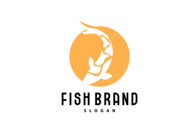 Koi Fish Logo Design, Ornamental Fish Vector preview picture