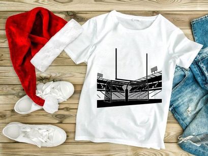 American football stadium with goalposts and seating