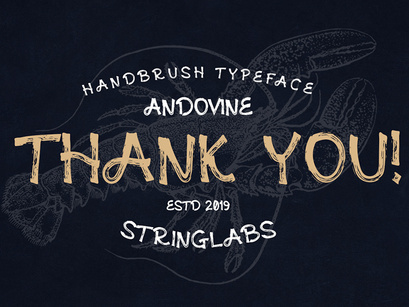 Andovine - Handbrush Typeface