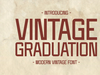 Vintage Graduation - Modern Font