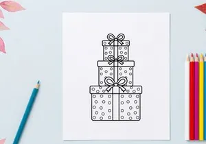 Stacked Christmas gift boxes with ribbons and bows for holiday celebration and festive decor