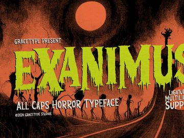 Examinus | Horror Typeface preview picture