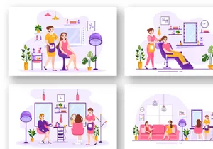 11 Hair Salon Illustration