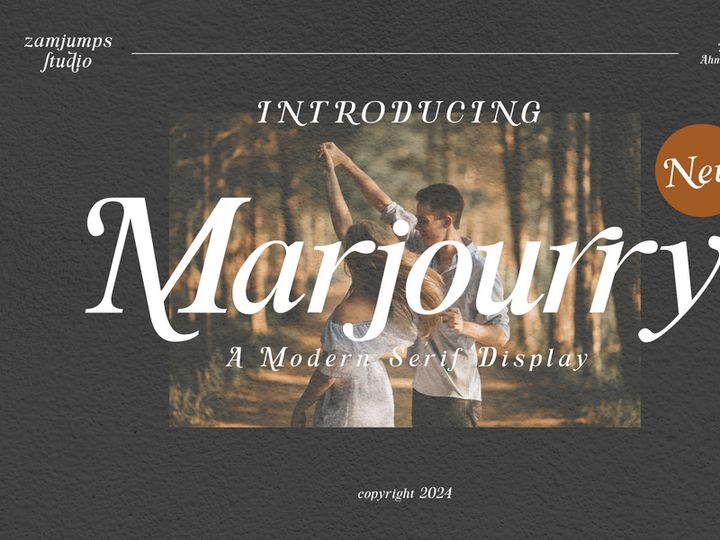 Marjourry modern serif display font