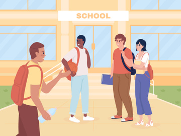Welcome back to school illustration preview picture