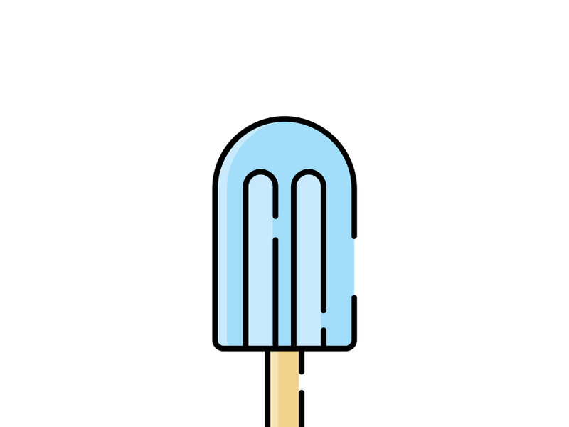 Minimalist Ice Cream vector illustration