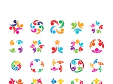 Community logo business template and icon people vector