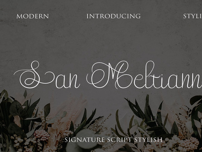 San Meltianne - Wedding Font Script