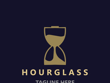 Hourglass logo ancient vintage style object design template flat vector