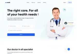 Medical Landing page design