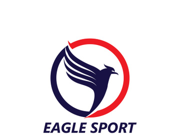 Eagle wing logo design vector image template preview picture