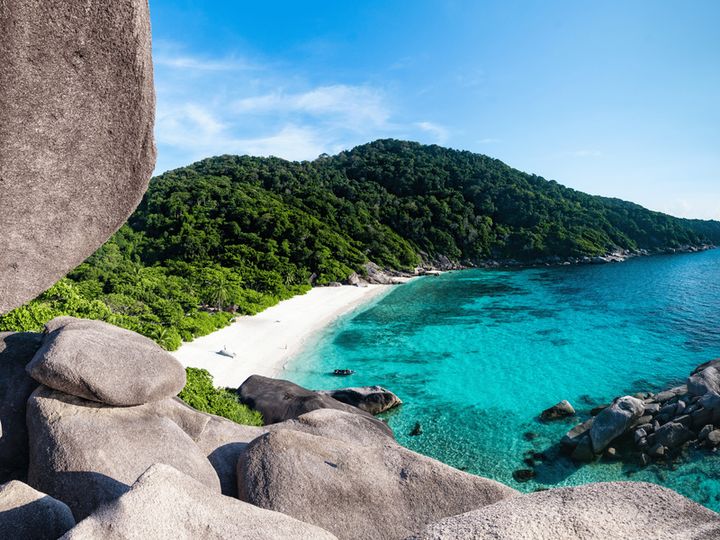 Hidden bay with turquoise waters